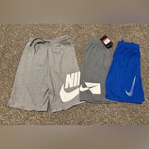 NWT Nike Kids Gray and Blue Shorts Set